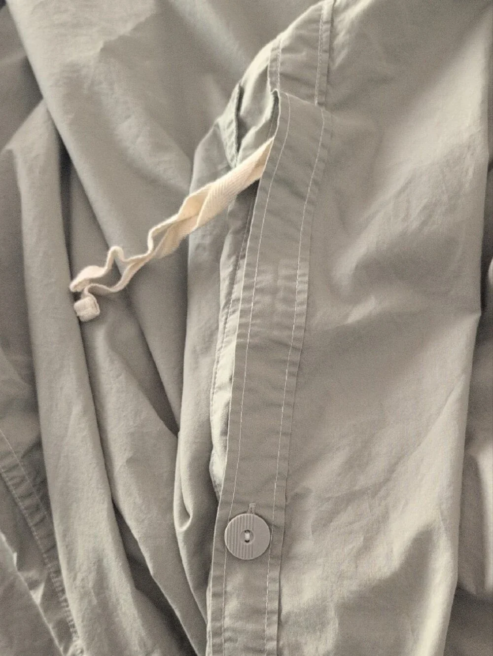 West Elm King Size Light Gray Duvet Cover Set